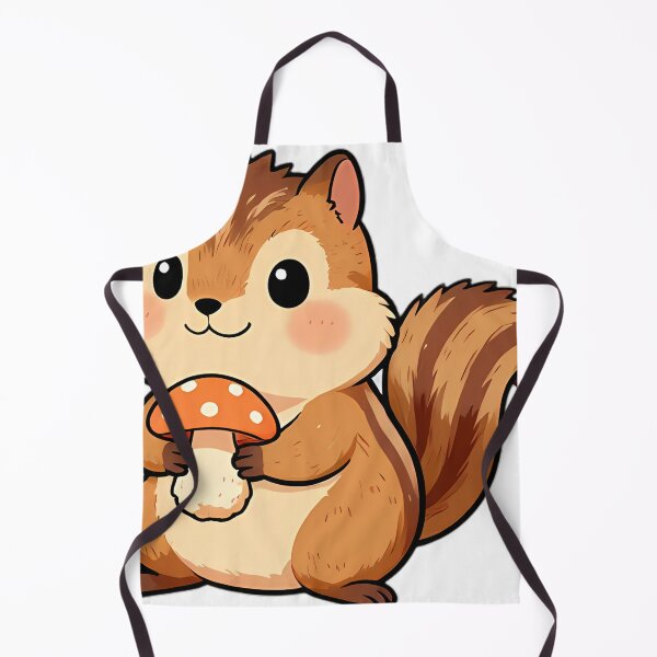 Item preview, Cute Chipmunk with Hedgehog Mushroom designed and sold by pumsquare.