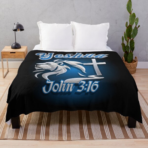 Item preview, Yeshua John 3:16 Blue designed and sold by Tripp Art Studio.