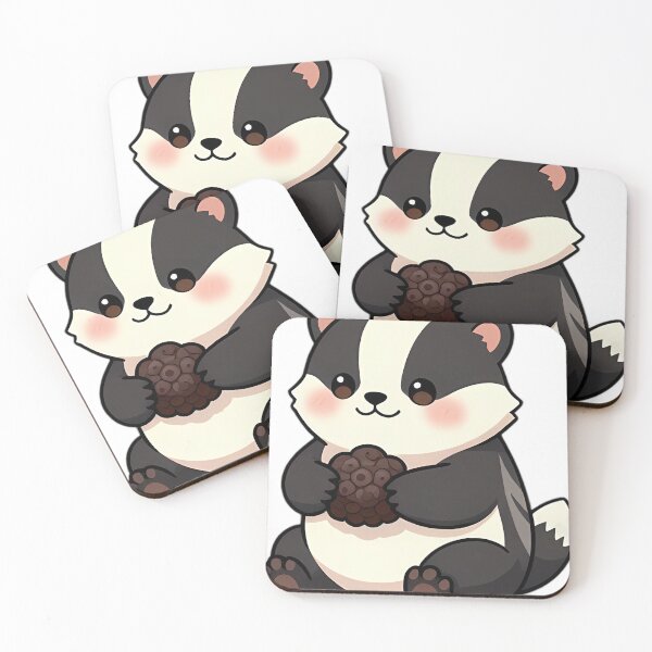 Item preview, Cute Baby Badger with Foraged Truffle designed and sold by pumsquare.