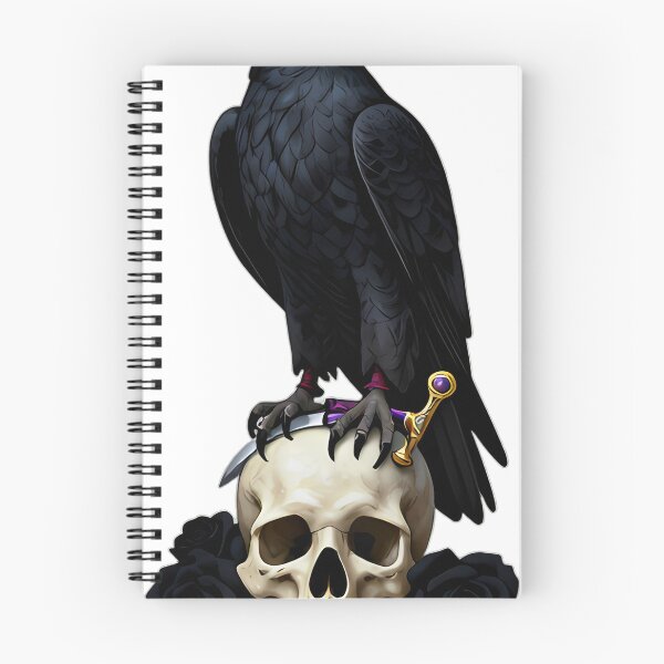 Item preview, Gothic Peregrine Falcon Skull Dagger and Black Rose designed and sold by IllumeInk.