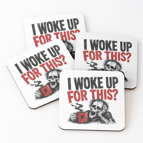 Item preview, I Woke Up For This? Not A Morning Person Coffee Lover Sarcasm Humor designed and sold by HumansStuck12.