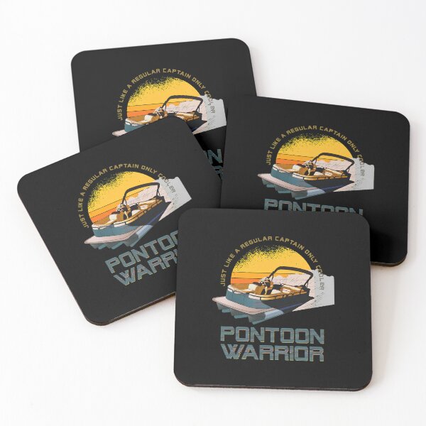 Item preview, Pontoon Warrior Retro Sunset Boating Watercraft Fun designed and sold by HassanPonce.