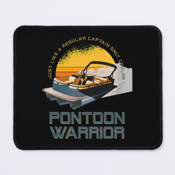 Item preview, Pontoon Warrior Retro Sunset Boating Watercraft Fun designed and sold by HassanPonce.
