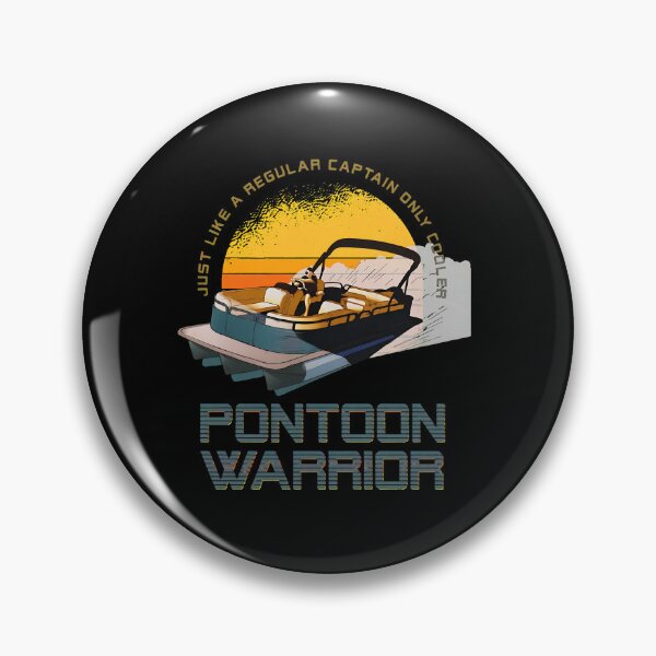 Item preview, Pontoon Warrior Retro Sunset Boating Watercraft Fun designed and sold by HassanPonce.
