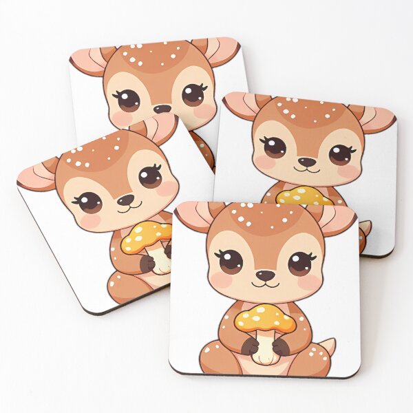 Item preview, Cute Baby Fawn with Golden Honey Mushrooms designed and sold by pumsquare.