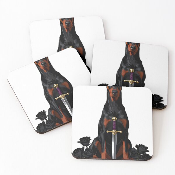 Item preview, Gothic Doberman Dagger and Black Rose designed and sold by IllumeInk.