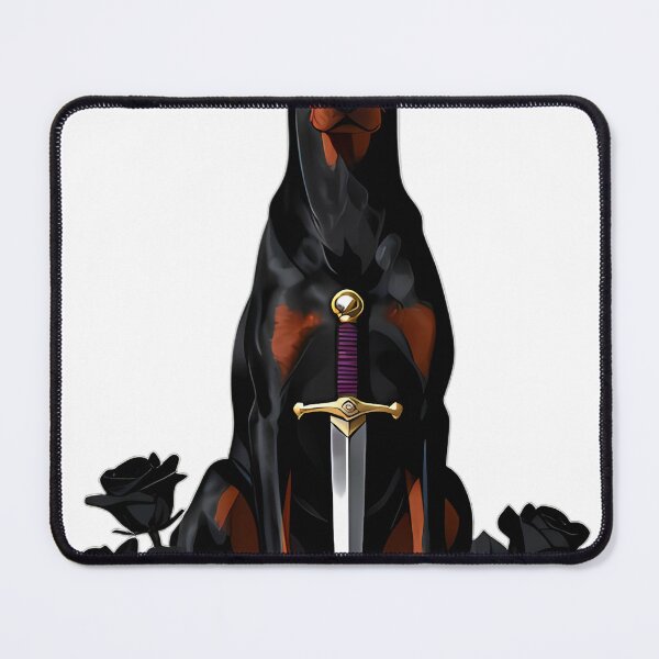 Item preview, Gothic Doberman Dagger and Black Rose designed and sold by IllumeInk.