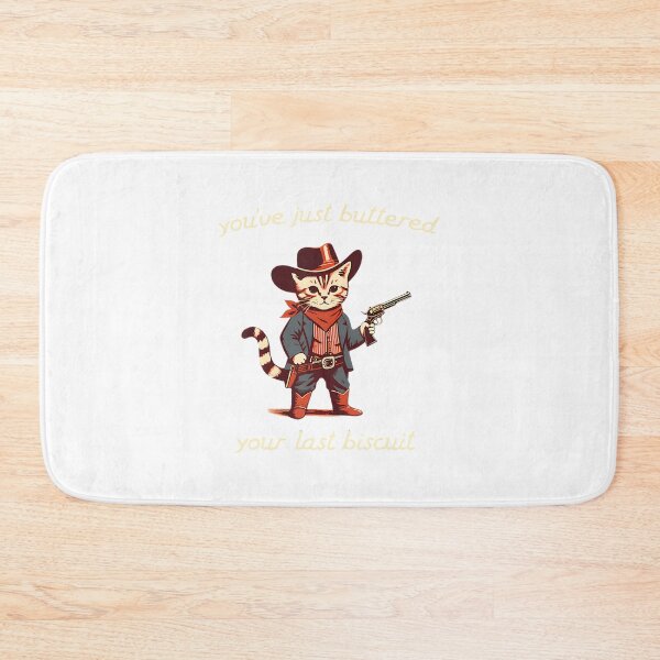 Item preview, Western Cowboy Cat Buttered Biscuit Funny Retro Meme | Limited Edition designed and sold by TalbiahmedRedha.