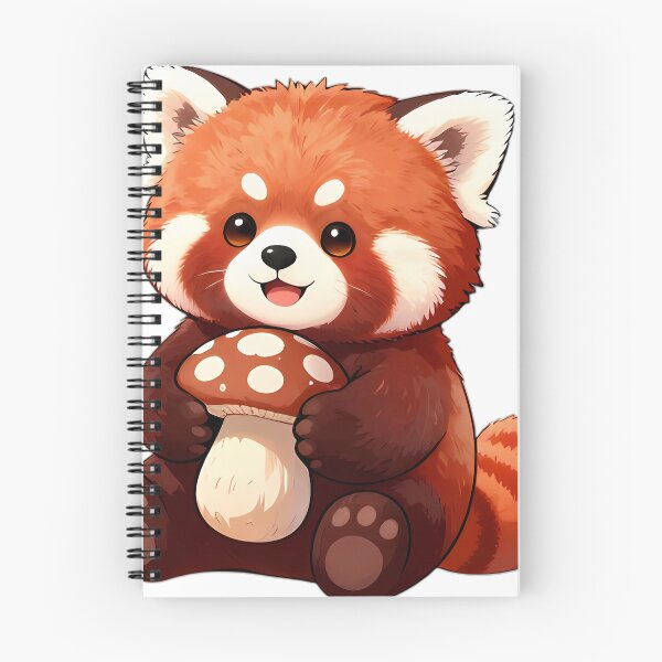 Item preview, Cute Red Panda with Shiitake Mushroom designed and sold by pumsquare.