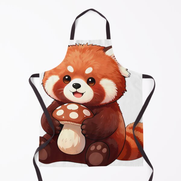 Item preview, Cute Red Panda with Shiitake Mushroom designed and sold by pumsquare.