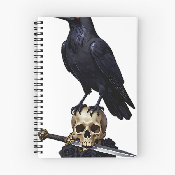 Item preview, Gothic Crow Skull Dagger and Black Rose designed and sold by IllumeInk.
