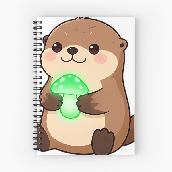 Item preview, Cute Sea Otter with Glowing Foxfire Bioluminescent Mushroom designed and sold by pumsquare.
