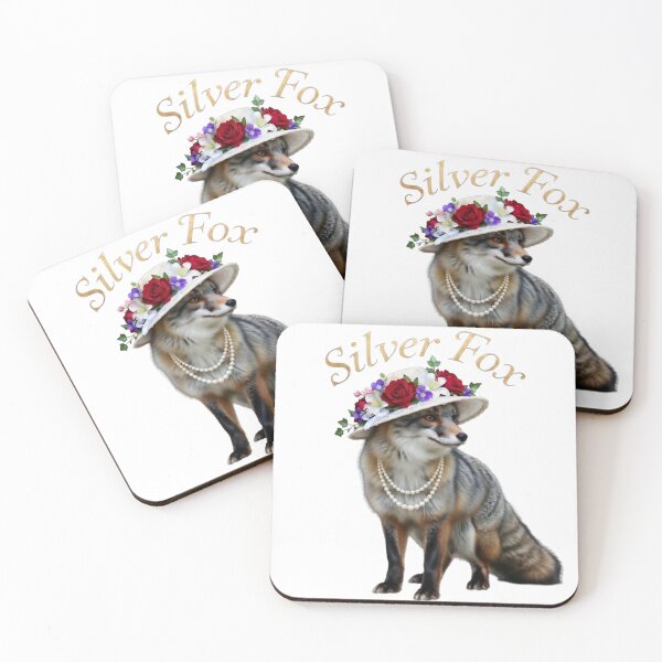 Item preview, Silver Fox With Pearls designed and sold by The She Shed.