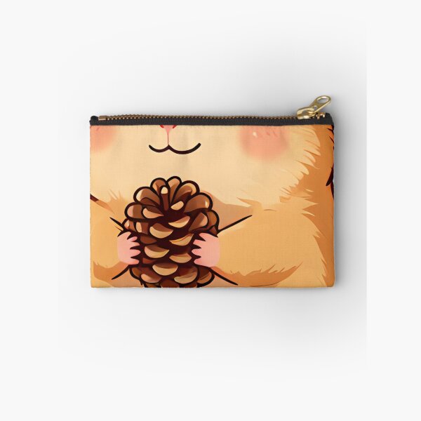 Item preview, Cute Golden Hamster with Pine Cone & Wood Ear Mushroom designed and sold by pumsquare.