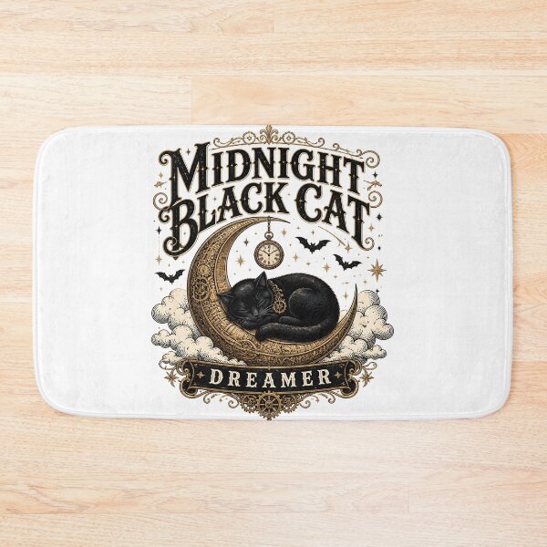 Item preview, Midnight Black Cat Dreamer Steampunk Vintage designed and sold by KristenosNehk.