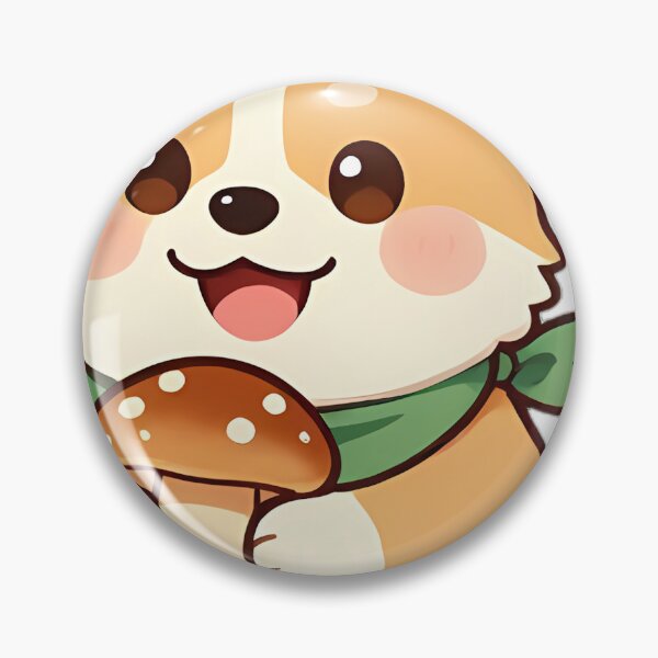 Item preview, Cute Corgi Puppy with Foraged Matsutake Mushroom designed and sold by pumsquare.