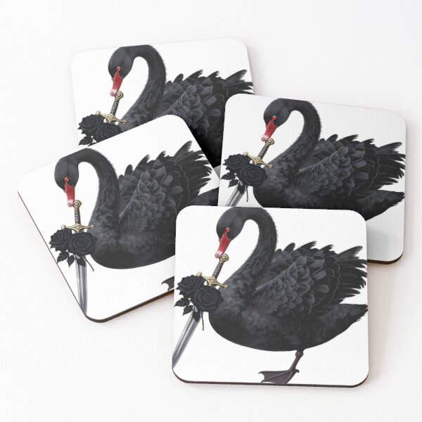 Item preview, Gothic Black Swan Dagger and Black Rose designed and sold by IllumeInk.
