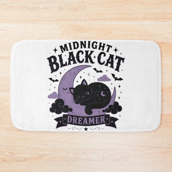 Item preview, Midnight Black Cat Dreamer Cute Dark Kawaii designed and sold by KristenosNehk.