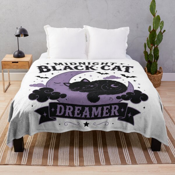 Item preview, Midnight Black Cat Dreamer Cute Dark Kawaii designed and sold by KristenosNehk.