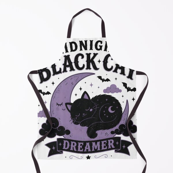 Item preview, Midnight Black Cat Dreamer Cute Dark Kawaii designed and sold by KristenosNehk.