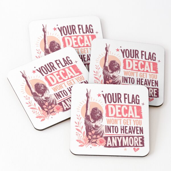 Item preview, Your Flag Decal Won't Get You Into Heaven Anymore Anti Nationalism Peace Activist Global Citizen designed and sold by JonesFlora2025.