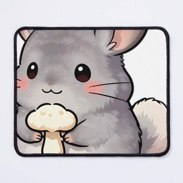 Item preview, Cute Chinchilla with Lion's Mane Mushroom designed and sold by pumsquare.