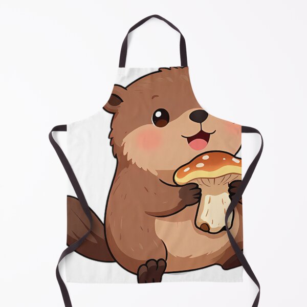 Item preview, Cute Baby Beaver with Birch Polypore Bracket Fungi designed and sold by pumsquare.