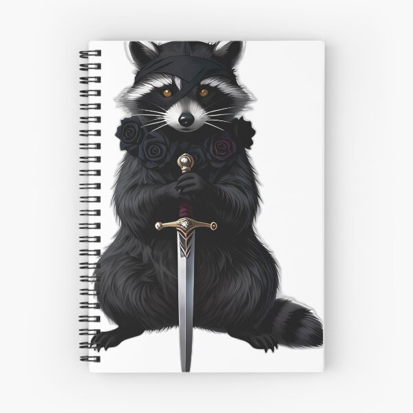 Item preview, Gothic Shadow Raccoon Dagger and Black Rose designed and sold by IllumeInk.