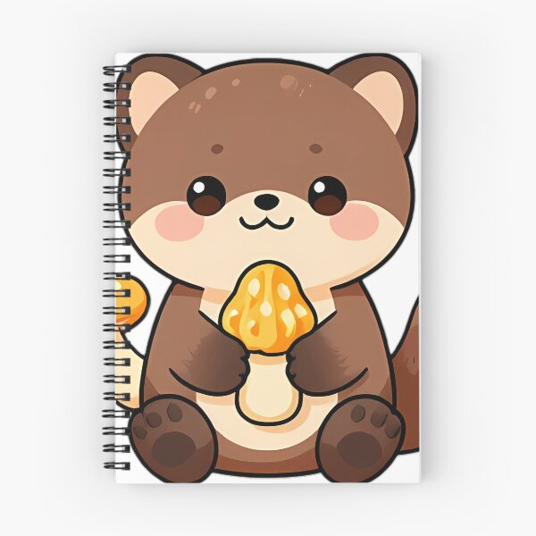 Item preview, Cute Pine Marten with Yellow Morel designed and sold by pumsquare.