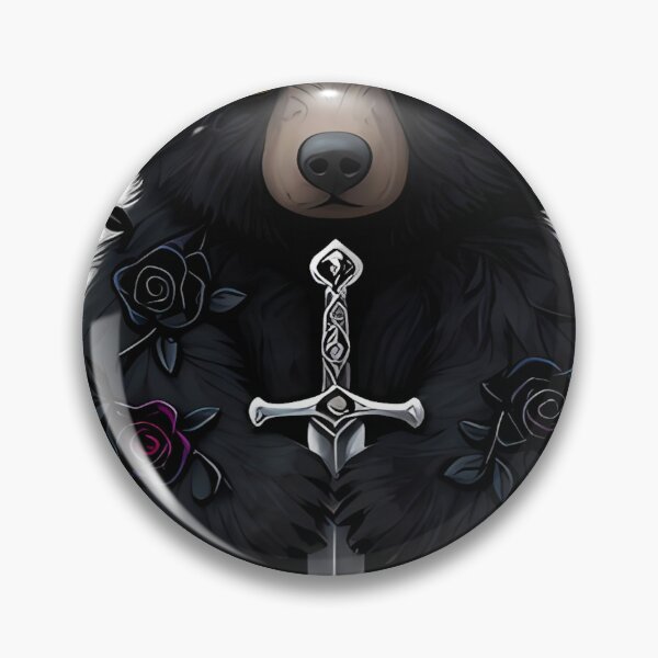 Item preview, Gothic Black Bear Cub Dagger and Black Rose designed and sold by IllumeInk.