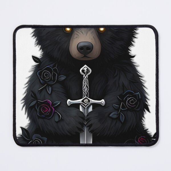 Item preview, Gothic Black Bear Cub Dagger and Black Rose designed and sold by IllumeInk.