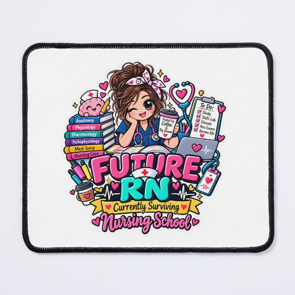 Item preview, Future RN Currently Surviving Nursing School – Funny Nursing Student Design designed and sold by Dr. Heartbeat.