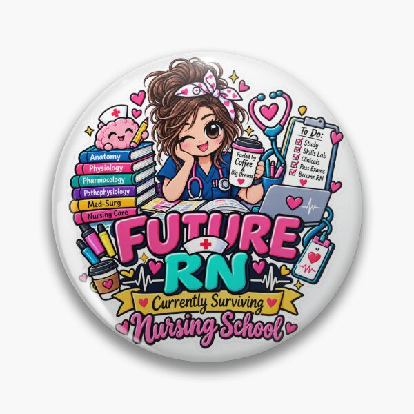 Item preview, Future RN Currently Surviving Nursing School – Funny Nursing Student Design designed and sold by Dr. Heartbeat.