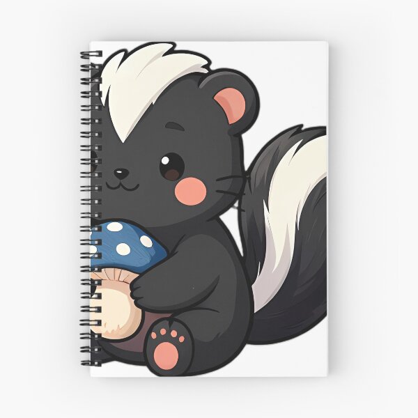 Item preview, Cute Baby Skunk with Indigo Milk Cap Mushroom designed and sold by pumsquare.