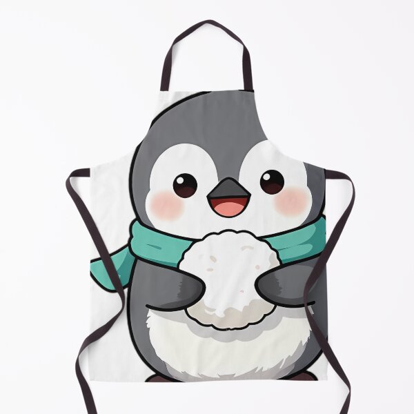 Item preview, Cute Baby Penguin with Icy Puffball Mushroom designed and sold by pumsquare.