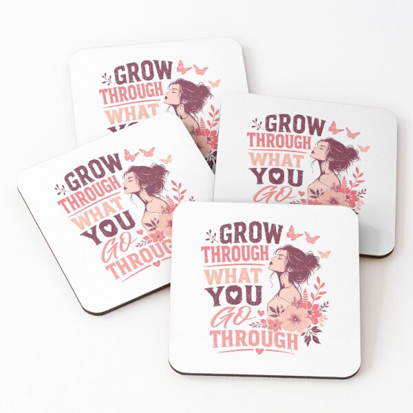 Item preview, Grow Through What You Go Through Motivational Women Empowerment Quote designed and sold by JonesFlora2025.