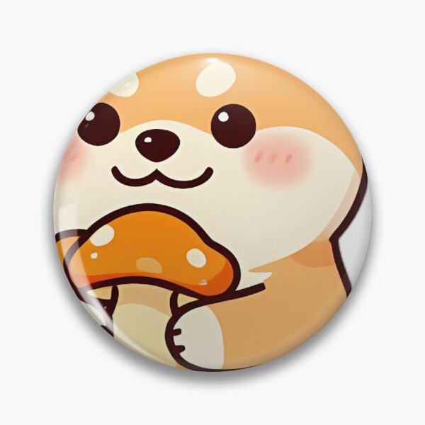 Item preview, Cute Shiba Inu Puppy with Chicken of the Woods Mushroom designed and sold by pumsquare.