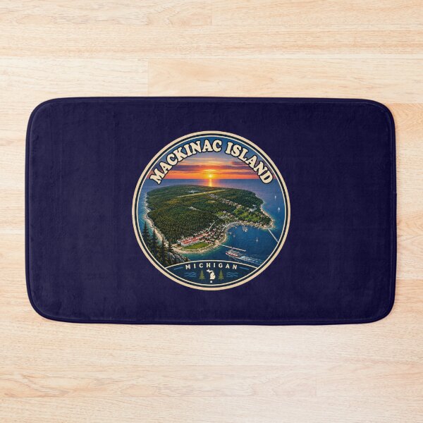 Item preview, Mackinac Island Michigan Vintage Travel Badge designed and sold by Swanny's Custom T-shirt and Gift Designs.