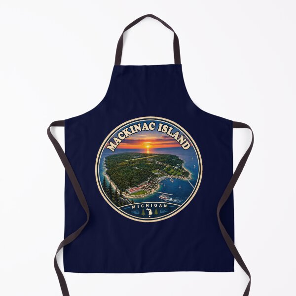 Item preview, Mackinac Island Michigan Vintage Travel Badge designed and sold by Swanny's Custom T-shirt and Gift Designs.