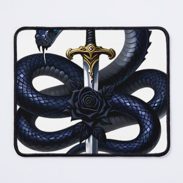 Item preview, Gothic Abyssal Sea Wyrm Dagger and Black Rose designed and sold by IllumeInk.