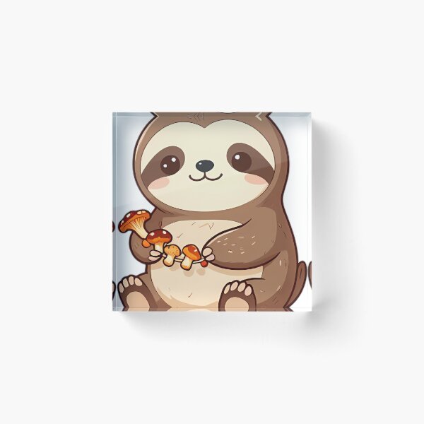 Item preview, Cute Sloth with Forest Mushroom Garland designed and sold by pumsquare.