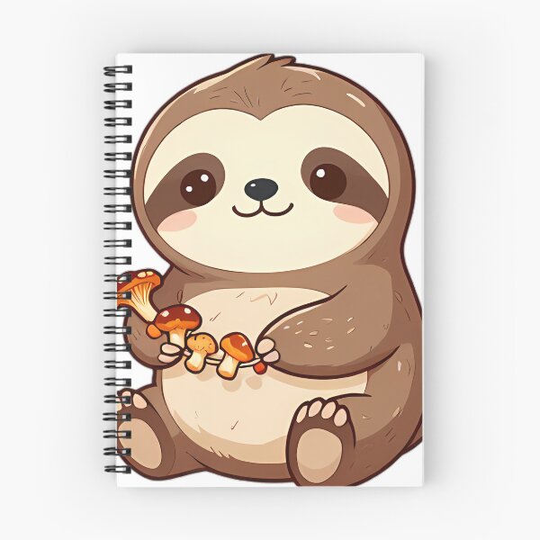Item preview, Cute Sloth with Forest Mushroom Garland designed and sold by pumsquare.