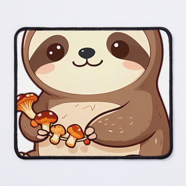 Item preview, Cute Sloth with Forest Mushroom Garland designed and sold by pumsquare.