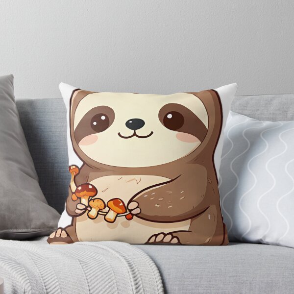 Item preview, Cute Sloth with Forest Mushroom Garland designed and sold by pumsquare.