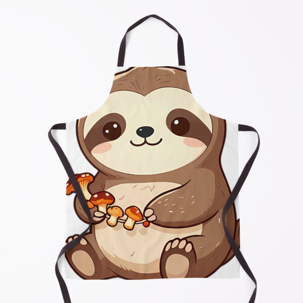 Item preview, Cute Sloth with Forest Mushroom Garland designed and sold by pumsquare.