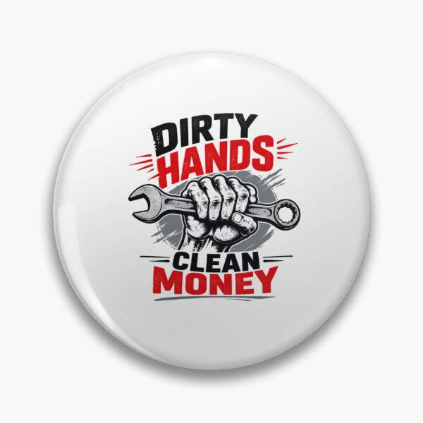 Item preview, Dirty Hands Clean Money Mechanic Tradesman Blue Collar Worker designed and sold by RetroMini2026.