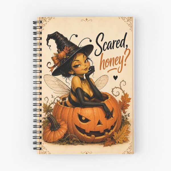 Item preview, Sassy Witch Bee | "Scared, Honey?" Halloween Pumpkin designed and sold by IRYNASHOP.