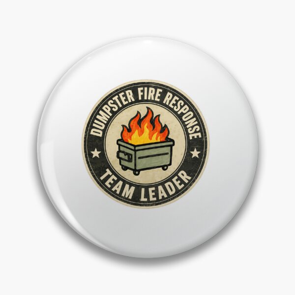 Item preview, Dumpster Fire Response Team Leader Manager Boss Office Humor designed and sold by SkeletonsDanger.