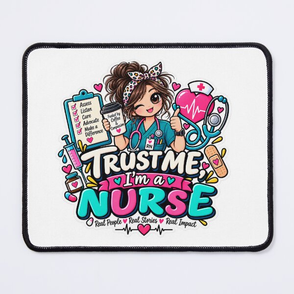 Item preview, Trust Me I'm a Nurse – Funny Nurse Gift Sticker designed and sold by Dr. Heartbeat.