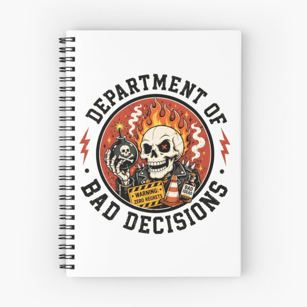 Item preview, Department Of Bad Decisions Zero Regrets Bad Ideas Skull Rebel designed and sold by SkeletonsDanger.